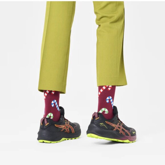 Happy Socks Men Trending Holiday Socks Gifts Christmas Tree Candy Cane 4.5  7.5 - Picture 5 of 7